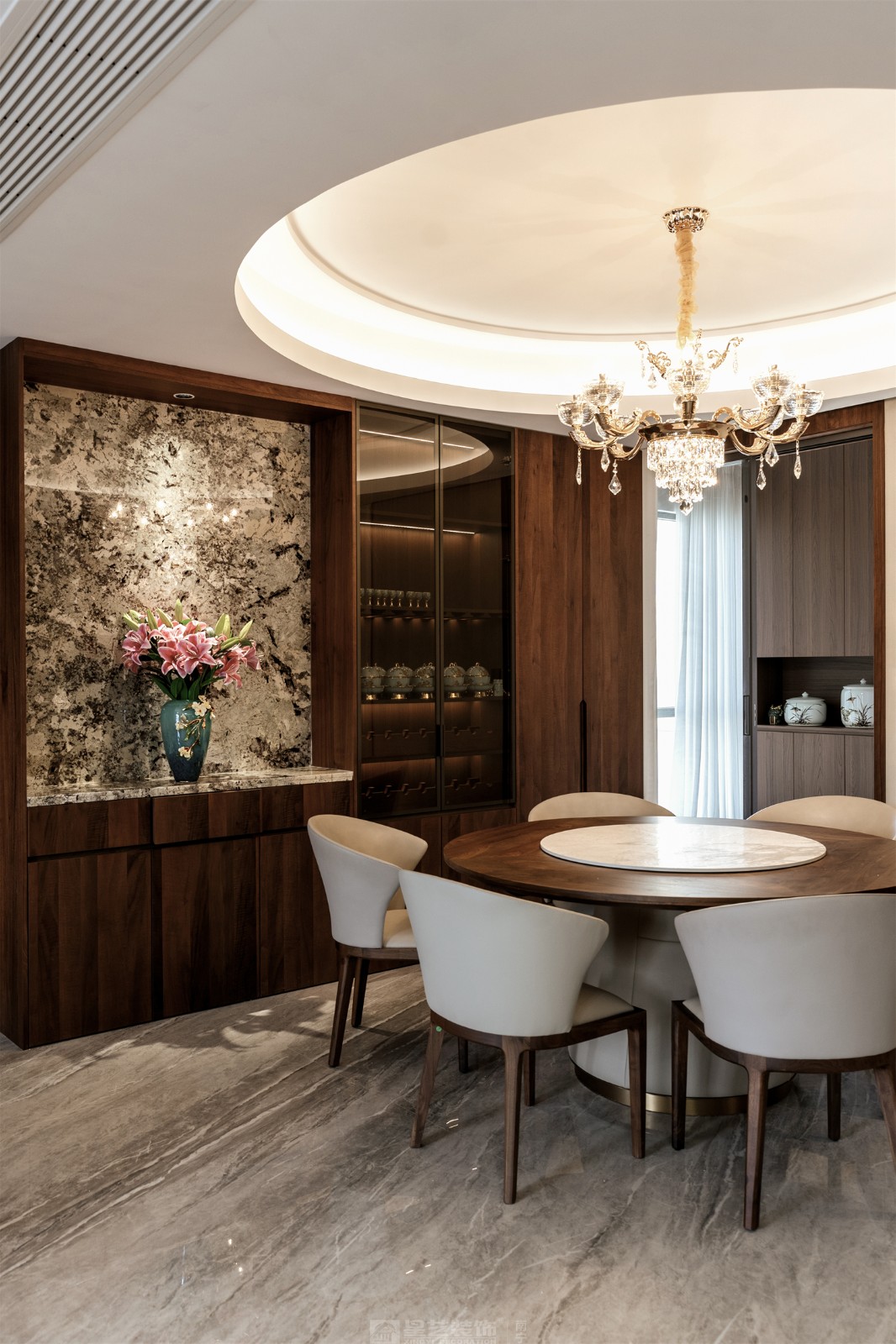 東方皇城260平簡約中式餐廳完工裝修實(shí)景圖