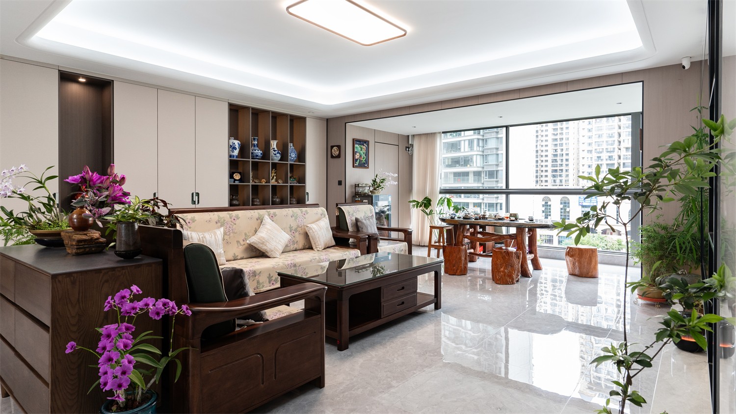 建發(fā)縵云210平新中式臥室裝修完工實(shí)景圖