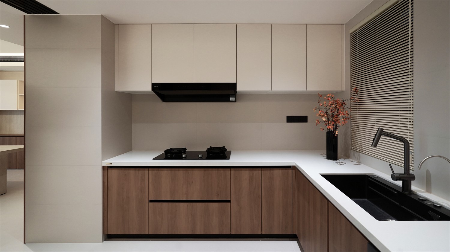 北投溪境119平中古風(fēng)廚房裝修完工實(shí)景圖