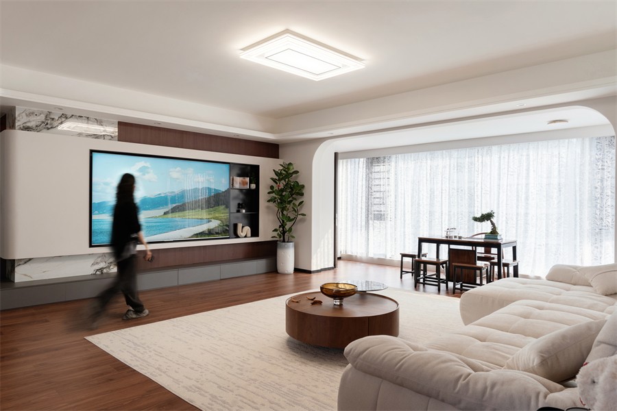 建發(fā)養(yǎng)云184平現(xiàn)代風(fēng)格客廳裝修完工實(shí)景圖