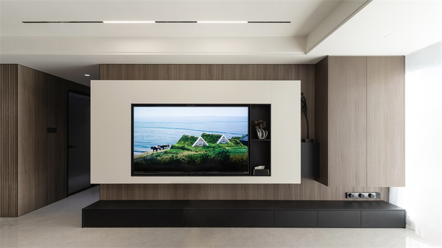 錦官府100平客廳裝修完工實景圖