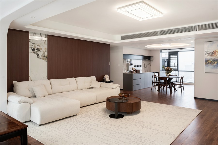 建發(fā)養(yǎng)云184平現(xiàn)代風(fēng)格客廳裝修完工實(shí)景圖